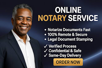 perform online notary services notarize your documents, poa, wet stamp signature