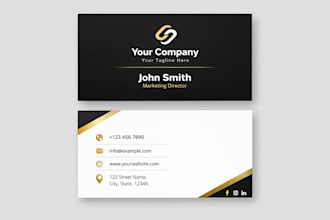 design premium double sided business card