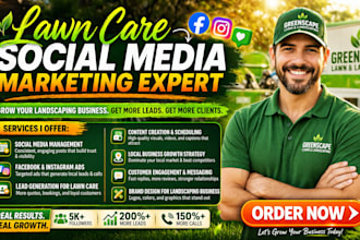be your lawn care social media manager and landscaping marketing expert