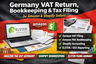 do germany vat return, german bookkeeping, tax filing for amazon, shopify seller