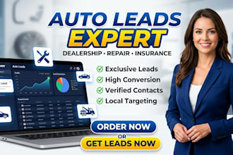 provide converting auto, driving school, car dealership, vehicle service leads