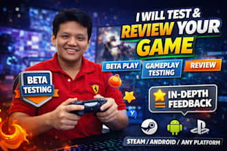 test your game for bugs and others
