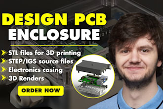 design pcb enclosure, pcb casing, 3d electronics case for 3d printing and mold