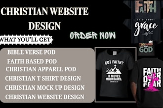 build christian shopify store faith based store pod bible verse t shirt store