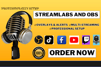 setup obs studio, streamlabs for twitch, whatnot, overlay for youtube podcast