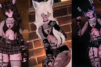do vrchat avatar commission, anime vrc avatar, furry nsfw 3d model, vr character