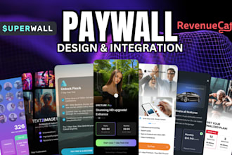 design high converting revenuecat paywall, superwall integration for mobile apps