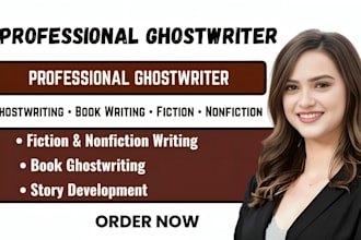 ghostwrite up to 50k non fiction ebook self help, book writer and ebook writer