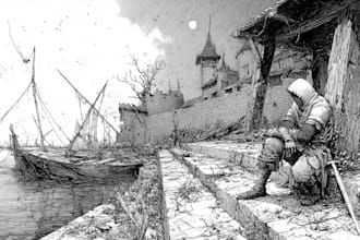 create pen and ink drawings and custom illustrations