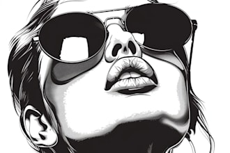 draw vector line art illustration