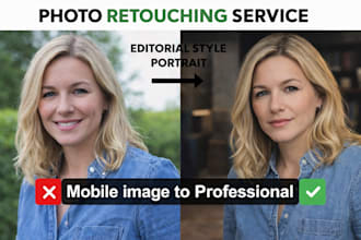 portrait photo retouching and photo editing
