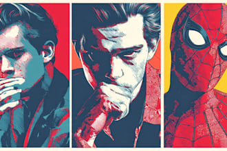 draw comic superhero pop art portraits