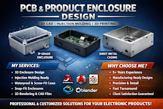 design pcb enclosure, pcb product case mold, sheet metal enclosure, 3d printing