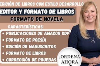 hacer edición de libros de desarrollo, corregir para tu novela a amazon kdp