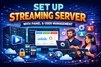set up streaming server with panel and user management