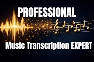 transcribe your audio to accurate sheet music and music notation