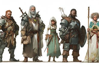 do a dnd character or dnd party art