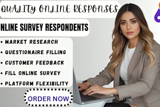 conduct your online survey with respondents survey questionnaire market research