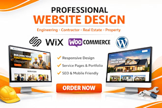 engineering contractor real estate handyman property architecture website design