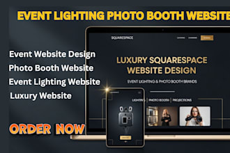 do squarespace website for event lighting photo booth website uplighting design