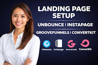 setup unbounce landing page instapage grovefunnels convertkit page