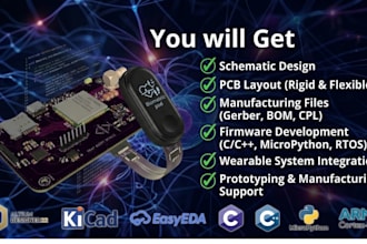 design pcb layout, firmware and wearable embedded systems