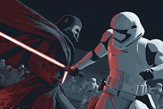 create star wars and sci fi illustration