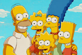 draw a high quality yellow cartoon character