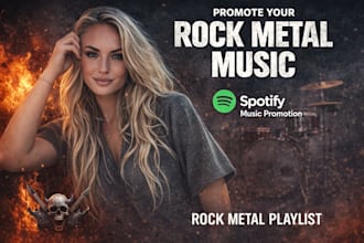 do rock metal music promotion, spotify music promotion,rock metal playlist