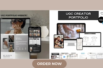 design ugc canva website,landing page and ugc portfolio