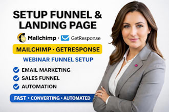 setup mailchimp landingpage getresponse funnel webinar funnel setup