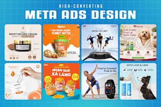 design high converting static ad creative for meta ads