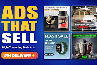 design high converting static ads for meta
