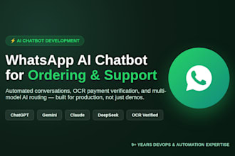build a whatsapp ai chatbot for ordering and support
