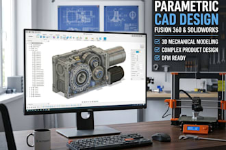 parametric fusion 360 solidworks cad design 3d model mechanical product design