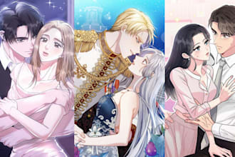 draw webtoon cover, graphic light novel anime manga webnovel cover art