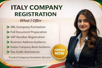 register your italy company  help you start a legal business in italy srl setup