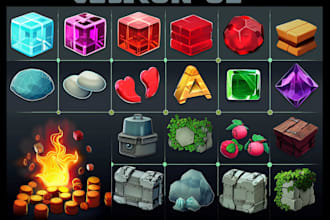 create 2d or 3d game icons