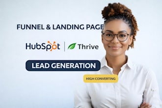 setup hubspot cms landing page thrive architect funnel lead magnet funnel