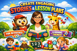 write children books and design kindergarten or preschool curriculum