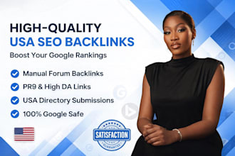 do manual backlinks placement from USA forums, provide pr9 high da SEO