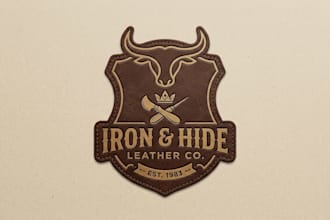 design a premium and stylish leather brand logo