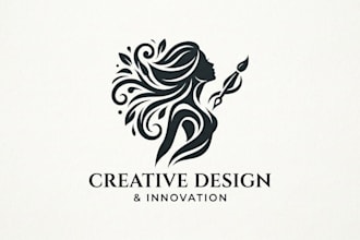 design an elegant and stylish woman silhouette logo