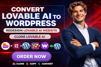 convert lovable ai to wordpress, redesign lovable ai website, clone lovable ai