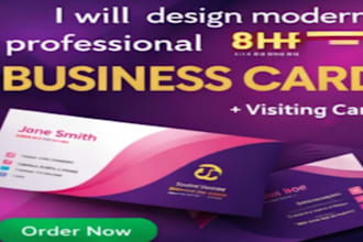 design modern professional business card and visiting card