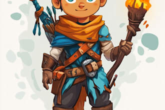 draw 2d game character or 2d game character