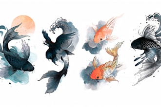 custom a watercolor tattoo design