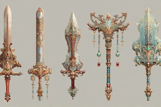 design unique weapons illustrations