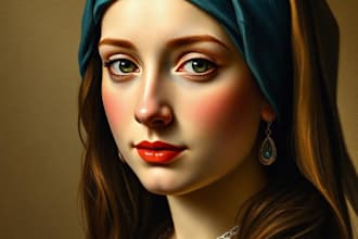 do realistic digital smudge oil painting
