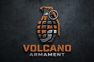design a bold and explosive grenade logo